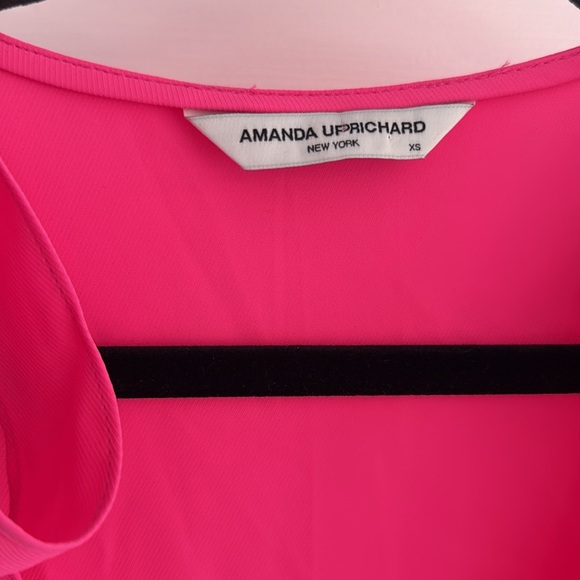 AMANDA UPRICHARD Revolve Hot Pink Pruitt Tiered Mini Dress XS - Picture 7 of 8